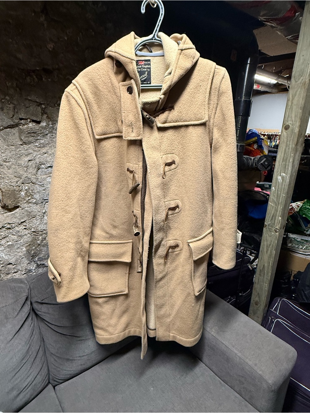 vintage 80s Gloverall duffle coat Made In England Beige